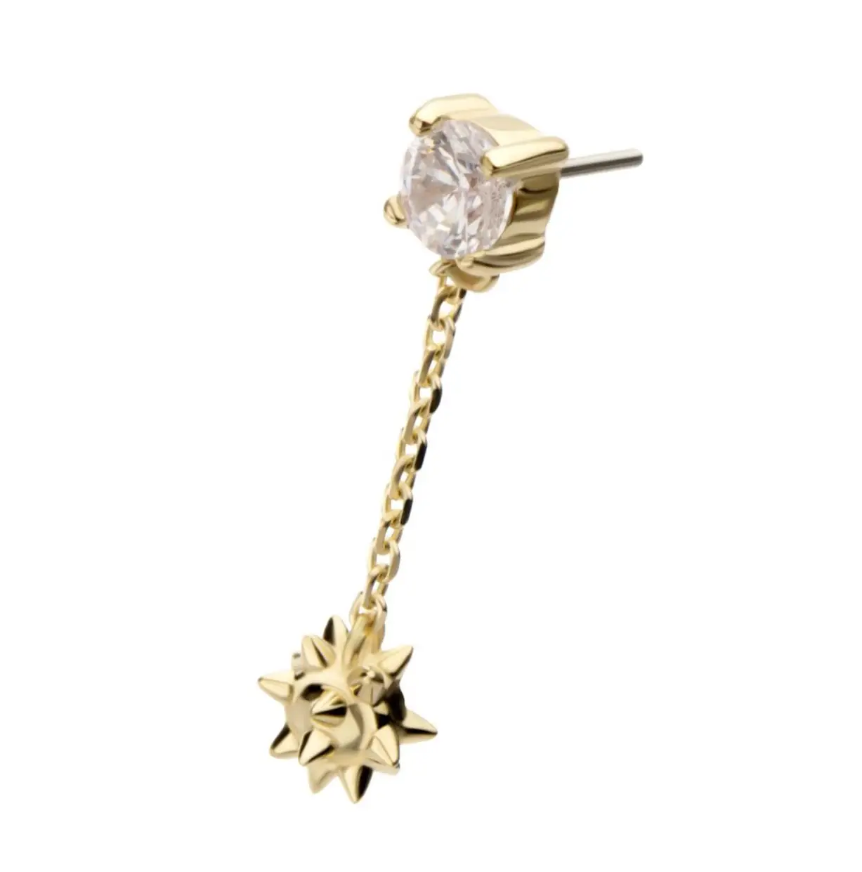 14K Mace Ball Dangle